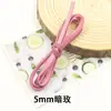 Cuerda de cuero sintético de 5 mm para manualidades, cuerda de cuero, accesorios para zapatos de frijol, tira de cuero, cuerda de terciopelo, fabricantes, accesorios, venta al por mayor