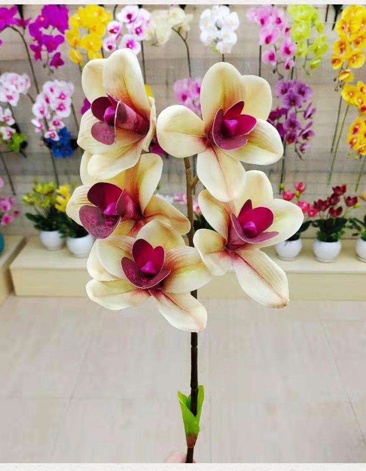 3D5头蕙兰,仿真花束,假花,家居装饰兰花,兰花