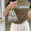 07252 bolsa de armazenamento com cordão de tulipa fofa bolsa de cordão para artigos diversos bolsa para lavar batom bolsa portátil para moedas