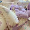 Conjunto de Cama de Algodão Puro Desenho Animado Quatro Peças 100% Algodão Doméstico Dormitório Estudantil Capa de Edredom Lençol Jogo de Cama Três Peças