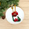 Suprimentos de decoração de Natal, Papai Noel de desenho animado, boneco de neve, renas, enfeites de árvore de Natal, sacolas de doces, enfeites de sacola de presente