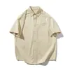 [Sensação Fresca de Seda de Gelo] Camisas de Manga Curta para Homens, Novas Camisas Casuais de Verão para Casais, Tops Soltos e Versáteis