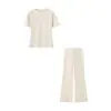 Marca Z Aliexpress Transfronterizo Conjunto Sencillo Popular Moda Estilo Europeo y Americano Color Sólido Ropa para Mujer Top Color Albaricoque Top Color Vino Tinto Za