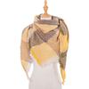 Amazon Modelo Caliente Primavera, Otoño e Invierno Europeos y Americanos Bufanda Chal Triangular con Clip de Hilo Circular de Poliéster Completo Fabricante de Bufandas