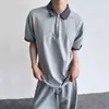 Camiseta Miu Style Falsa de Duas Peças, Camisa Polo de Manga Curta para Homens e Mulheres, Marca Tendência de Verão, Design Patchwork Xadrez, Top Versátil, Tendência