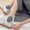Calcetines de Estilo Japonés con Talón de Espalda y Lazo Bordado Verano Sin Costuras Transpirables Orejas Tridimensionales Calcetas Tipo Barco Tendencia Ins Calcetas de Mujer Sin Costuras