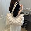 Bolsa de Algodón Estilo Ins Coreano para Mujer 2025 Nueva Bolso Bandolera Acolchado de Gran Capacidad Bolso Tote Bolso de Hombro para Viajar de Compras