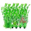 Paquete Combinado de Paisaje de Hierba Acuática para Acuario Pecera Decoración de Plantas de Hierba Acuática de Simulación de Plástico Adornos Flores Falsas Hierba Falsa