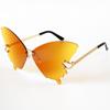 Tendencia europea y americana personalidad divertida fiesta gafas de sol coloridas sin montura recorte forma de mariposa gafas de comercio exterior transfronterizo