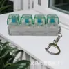 Varios Colores de Botón de Sonido de Teclado de Descompresión de Cuatro Eslabones sin Luz Llavero Colgante para Mochila Escolar Juguete de Descompresión