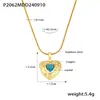 Pingente de Cobre Martelado Vintage Cristal Amor Ins Estilo Cool Menina Doce Nicho Design Corrente Clavícula Acessórios