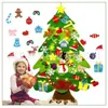 Árvore de Natal de Feltro Tecido Não Tecido Novo Estilo Árvore de Natal de Feltro DIY para Crianças Decorações de Natal Enfeites Pendurados Feltro de Natal