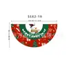 Bandera colgante de Navidad nueva transfronteriza de Amazon Bandera semicircular Bandera en forma de abanico Bandera de forma especial Decoración de barandilla para fiesta de Halloween