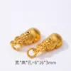 Antiguo Chapado en Oro Microincrustado Zirconio Amarillo Dios de la Riqueza Espaciador Cuentas Colgantes Accesorios Plata Chapado en Oro Dorado Antiguo DIY Colgante Adorno
