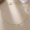 Venda Quente Moda Ouro Vento do Oceano Série de Letras Colar de Pérolas Decoração de Concha Estrela do Mar Concha Venda Quente Explosões