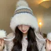 Gorro de lana circunferencia de cabeza grande gorro tejido mujer invierno felpa suave protección orejas frío noreste esquí gorro Lei Feng gorro de viaje