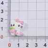 Acessórios de resina DIY de desenho animado, colete fofo, enfeites de gato KT, presilhas de cabelo feitas à mão, chaveiros, materiais de decoração para capa de celular