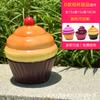 Ornamentos Grandes de Sorvete Simulado Escultura de Sobremesa ao Ar Livre Decoração de Macaron Donut Cone Loja de Bebidas Geladas Fibra de Vidro