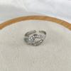 Anillo abierto con letra D de moda genial, diamante completo Super Flash, ins de lujo ligero personalizado, anillo de diseño nicho para dedo índice