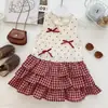 Vestido de Verano para Niña 2026 Estilo Coreano Lazo Lunares Vestido sin Mangas Vestido de Pastel para Niña Envío Directo Transfronterizo