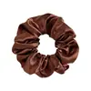 Venda Quente na Amazon Novo Scrunchie de Tecido Cetim Simples Acessórios de Cabelo de Alto Padrão Elástico Colorido Sólido para Cabelo Elástico para Cabelo Não Danifica