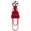 Clips para Papel Grandes con Forma de Béisbol Transfronterizos, Material de Oficina, Clips para Papel Creativos Lindos, Pines en Forma de U, Marcadores de Libros de Dibujos Animados de PVC