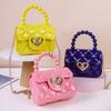 Bolsa Transversal Nova Jelly Cor Doce Ombro Transversal Mini Corrente Chave Pérola Portátil Bolsa Jelly