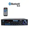 SUNBUCK Shanyu Máquina Amplificadora para el Hogar Amplificador de Karaoke Transformador en Anillo Alta Potencia con Ranura para Tarjeta Control Remoto Amplificador Bluetooth