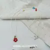 Collar Colgante de Flor Colorida Dopamina de Verano Diseño de Nicho Sentido del Temperamento Personalidad Moda Retro Versátil Collar