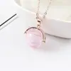 Pingente de Bola de Aromaterapia de Vidro Sem Tampa Colar de Perfume Esférico Corrente de Clavícula Simples e Fashion