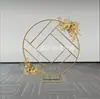 Accesorios de Boda Pared de Fondo Redonda Arco de Monedas de Hierro Pantalla de Rejillas Adornos de Ventana Geométricos Arreglo de Decoración