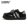 Tênis de Treino Alemão Estampa Leopardo Preto Global para Mulheres 2026 Novo Primavera Esportivo Casual Tênis Solado Macio Sapatos com Bico Alto Acolchoados