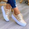 Deseo Amazon Export Talla Grande 2022 Nuevos Zapatos Planos de Primavera para Mujer Zapatos Planos Moda Casual Europea y Americana Tenis con Cordones para Mujer