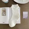 Calcetines con Lazo para Mujer, Calcetines de Media Pantorrilla de Gato de Dibujos Animados, Calcetines Dulces de Encaje Estilo Ballet con Felpa para Mujer, Calcetines Azules y Blancos