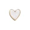 Joyería para uñas con forma de corazón de amor de madre con concha roja de red, borde de uña, textura de metal de circón, corazón de melocotón, joyería de aleación de diamante para uñas