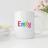Pegatinas de Letras Mate Láser Transfronterizas Pegatinas de Material Digital Inglés Impermeables DIY Arcoíris Fluorescentes Pegatinas para Cuaderno