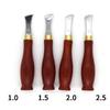 Cártamo pera mango de madera cuero diy planificador de bordes en forma de abanico planificador de bordes dispositivo de elevación de arco herramienta de recorte plancha cuero de curtido vegetal