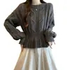 Suéter de Tricô Grosso com Gola Redonda, Cintura Marcada, Emagrecedor, Novo Design Outono/Inverno 2026 para Mulheres Plus Size, Versátil, Cobre a Carne