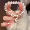 Pulseira Popular de Miçangas com Pó Dourado do Xiaohongshu, Toque de Luxo Leve e Sofisticado, Pulseira de Nicho, Doce e Elegante, Demonstra Riqueza, Adequada para Presentear