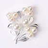 DIY hecho a mano punto nuevo hoja de ginkgo perla rama de flor forma de perla abrigo suéter broche accesorios material en stock