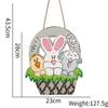 Nuevo colgante de madera de Pascua de Amazon, decoración para el hogar, huevo colorido, tarjeta de madera colgante, placa de puerta de conejo de zanahoria