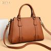 Bolsa de Mão DENK em Couro Genuíno 2024 Inverno Nova Moda Bolsa Grande de Ombro Transversal Couro Bovino Camada Superior Bolsa Feminina