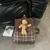 Mochila Casual de Tela a Cuadros Estilo Coreano Moda Diseño Nicho Elegante 2026 Nueva Mochila de Viaje Linda para Mujer
