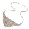 Moda estilo europeu e americano transfronteiriço novas joias metal diamante casamento noiva conjunto de joias duas peças colar brincos