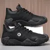 Sapatos Masculinos de Outono 2026 Novo Estilo Respirável Leve Sola Grossa Sapatos de Trabalho Pretos Sapatos Esportivos Leves para Exterior Sapatos de Trabalho