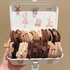 Gomas para el Cabello Color Café para Niñas, Cola de Caballo Alta Semi-Atada o Completamente Atada, Bandas Elásticas para el Cabello Melard, Anillos Elásticos de Alta Elasticidad para Niños Niñas