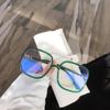 Gafas planas adelgazantes cuadradas de montura súper grande de estilo coreano de Zhou Yangqing, monturas retro, gafas sencillas populares en línea.