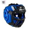 Casco de Boxeo con Máscara Protección para la Cabeza de PU para Adultos y Niños, Entrenamiento Profesional para Muay Thai, Casco de Boxeo Resistente al Desgaste