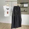 Pantalones de Trabajo Estilo Americano para Mujer, Nuevos Pantalones de Verano de Cintura Alta Adelgazantes de Pierna Ancha, Pantalones Deportivos Adelgazantes de Talla Grande de Alta Gama para Mujeres Pequeñas