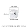 Cuentas Espaciadoras de Dados Lisas de Plata de 4 mm Plata de Ley S925 Cuentas Geométricas Pulidas de Plata para Pulsera de Cristal DIY Accesorios de Plata